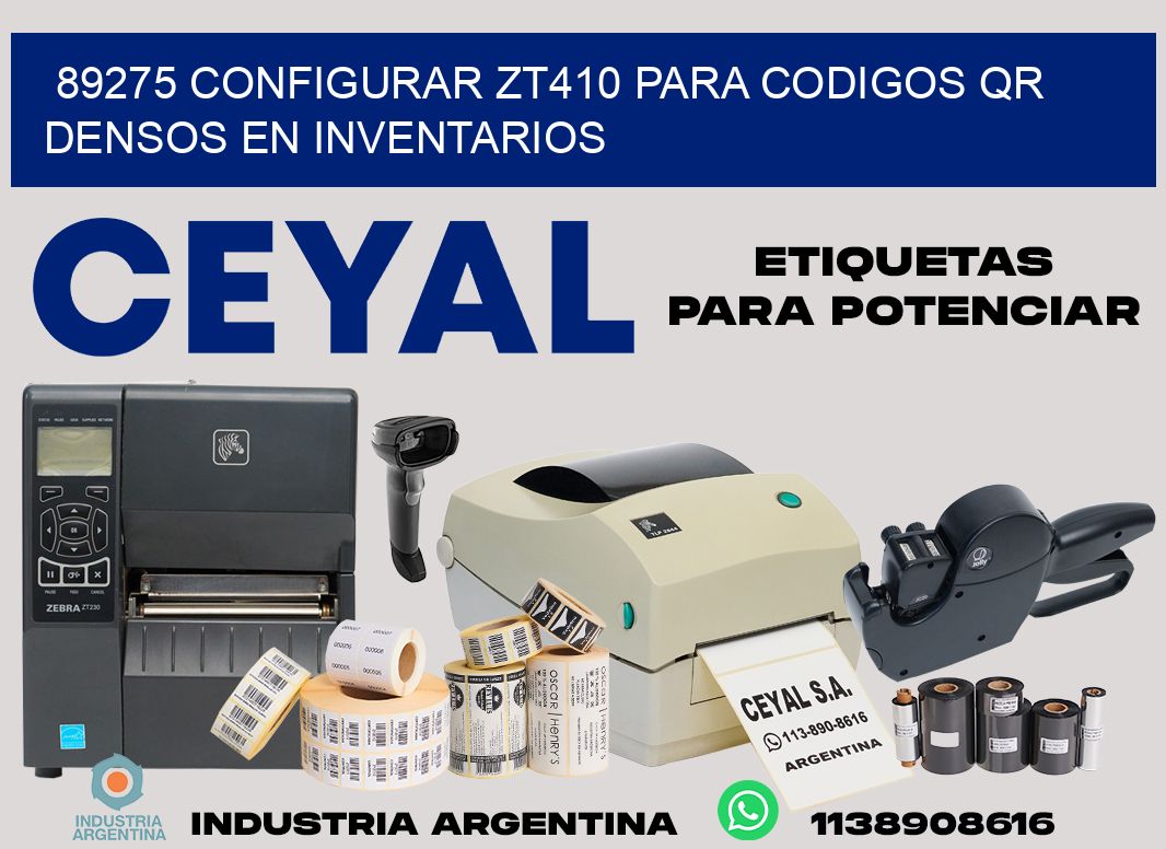89275 configurar zt410 para codigos qr densos en inventarios
