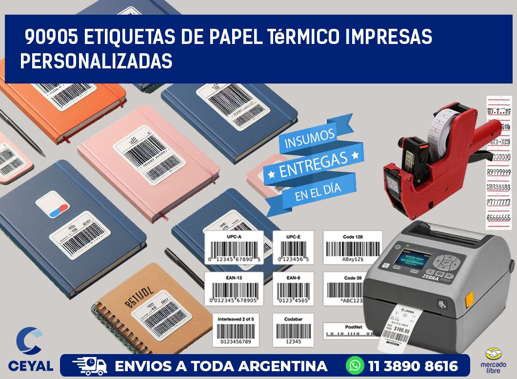 90905 Etiquetas de papel térmico impresas personalizadas