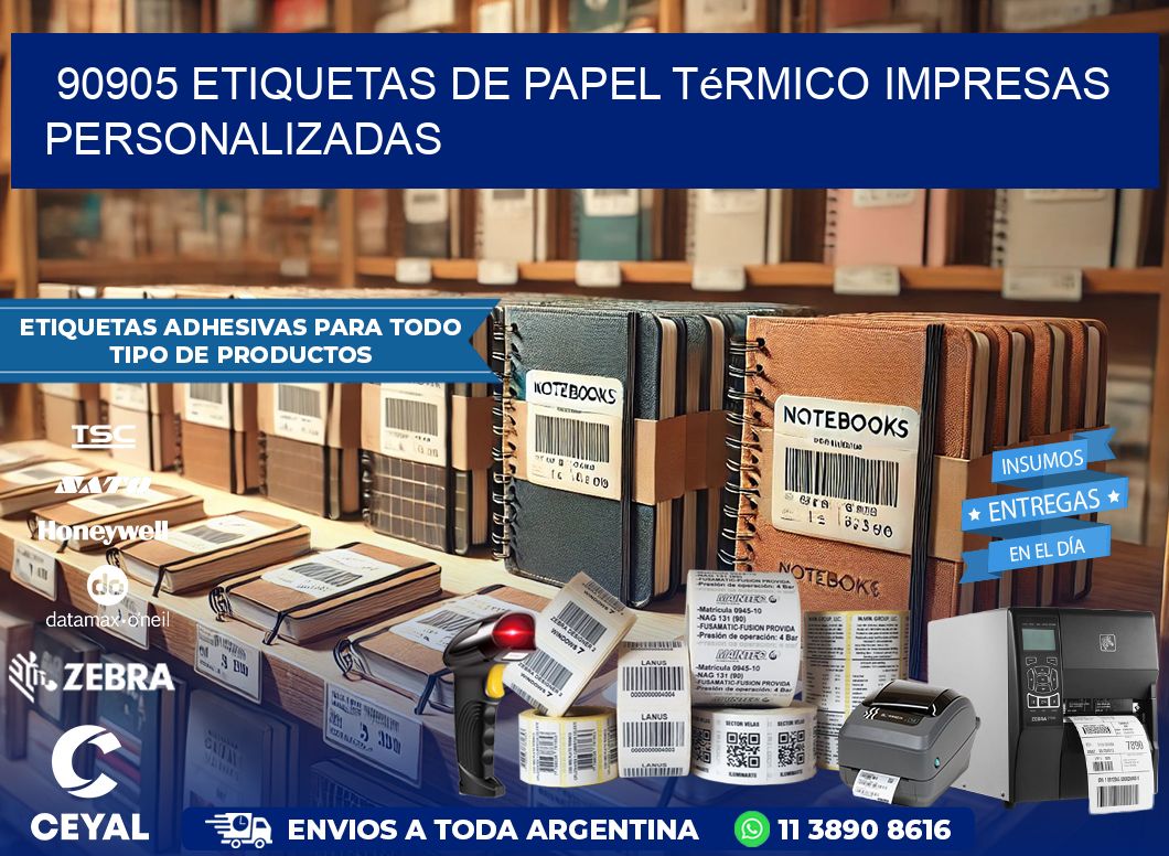 90905 Etiquetas de papel térmico impresas personalizadas