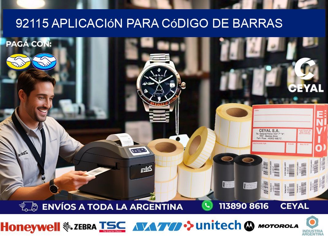 92115 Aplicación para código de barras
