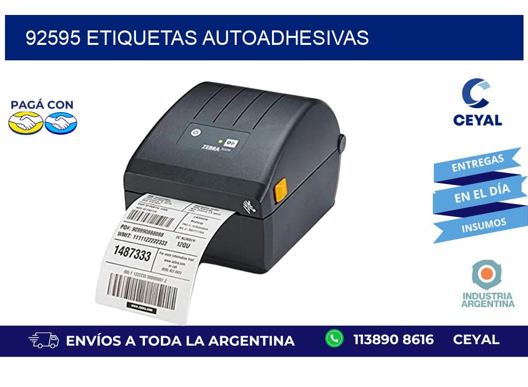 92595 Etiquetas autoadhesivas