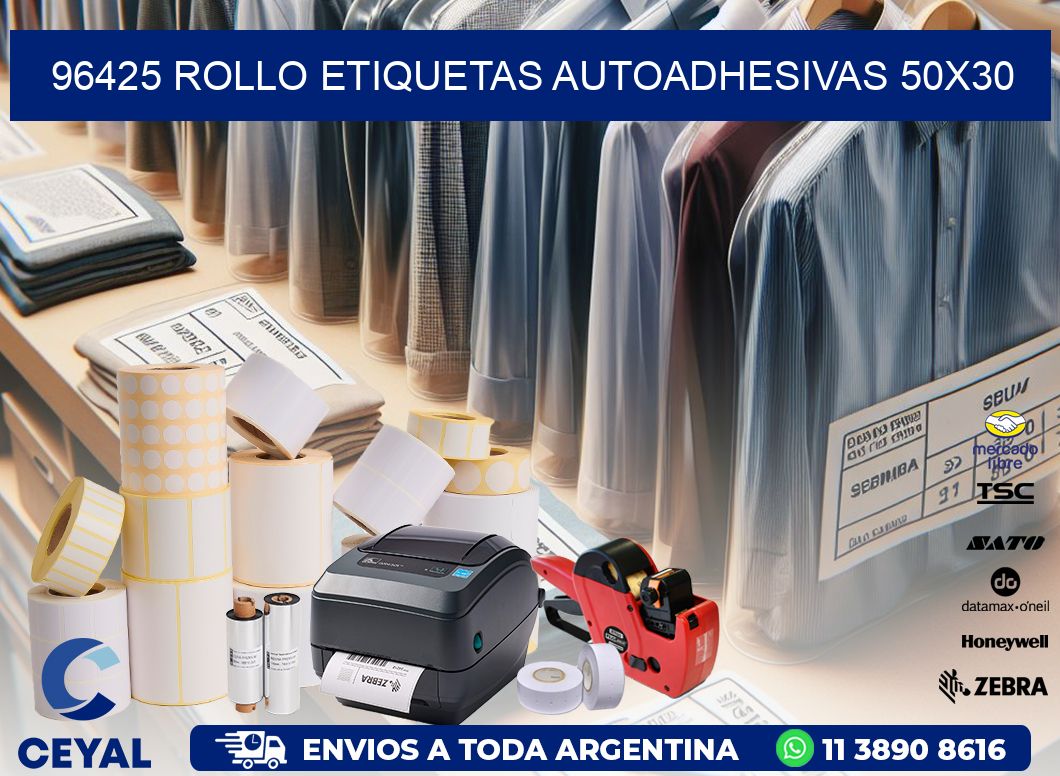 96425 Rollo Etiquetas autoadhesivas 50x30