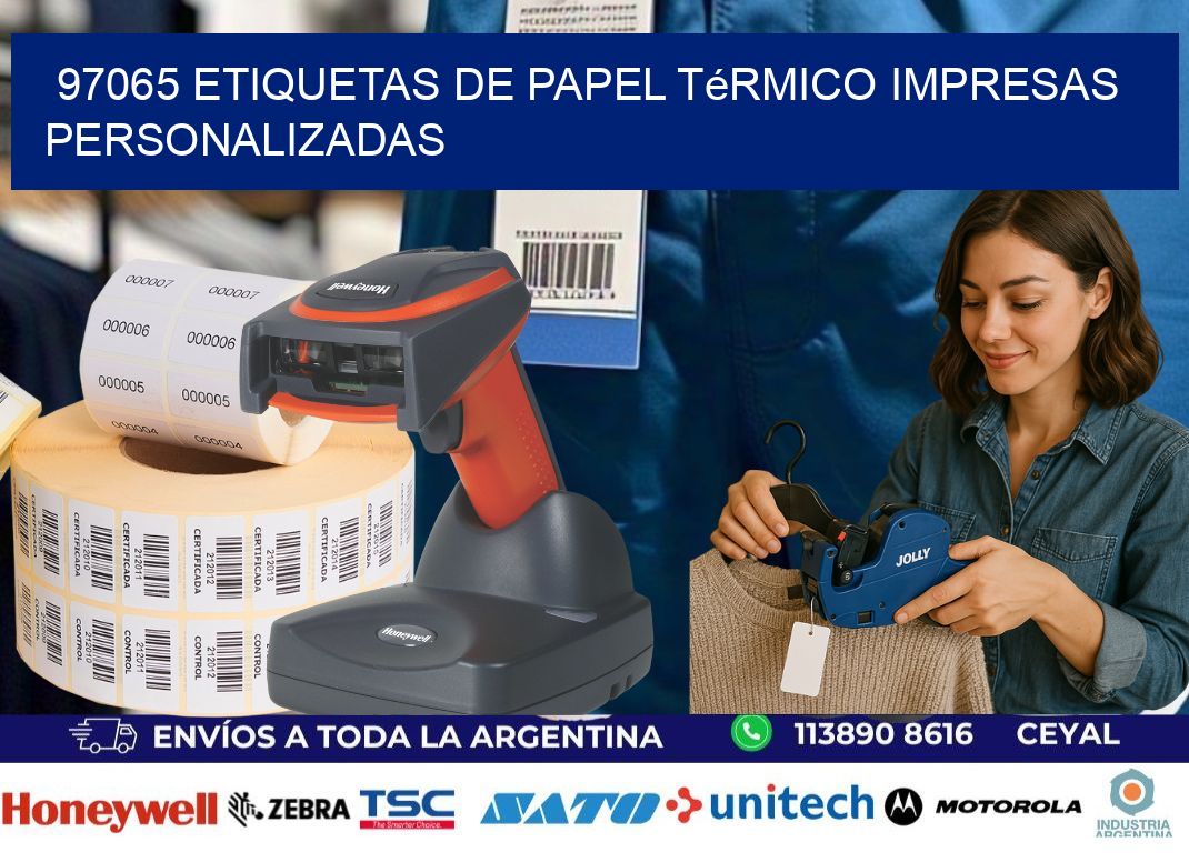 97065 Etiquetas de papel térmico impresas personalizadas