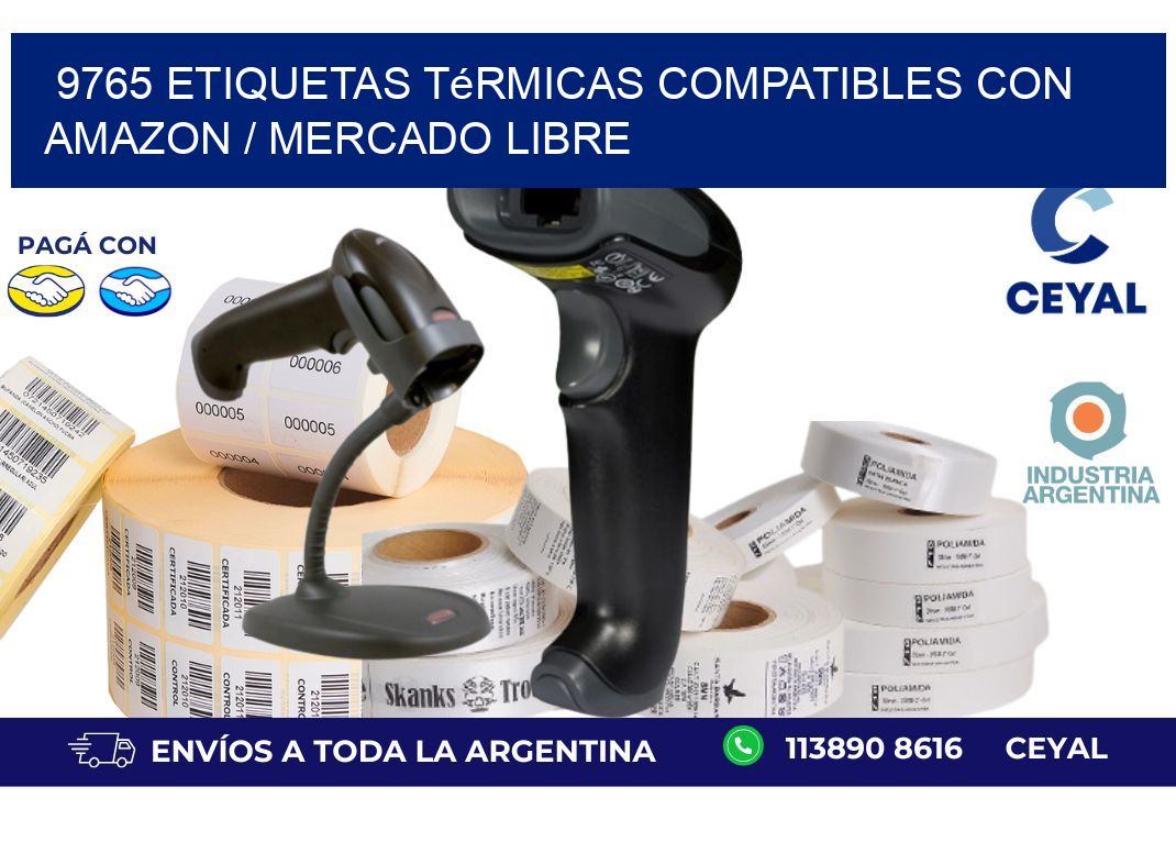 9765 etiquetas térmicas compatibles con Amazon / Mercado Libre