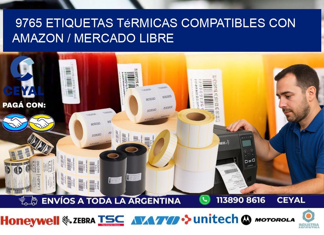 9765 etiquetas térmicas compatibles con Amazon / Mercado Libre
