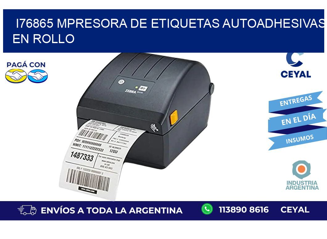 I76865 mpresora de etiquetas autoadhesivas en rollo
