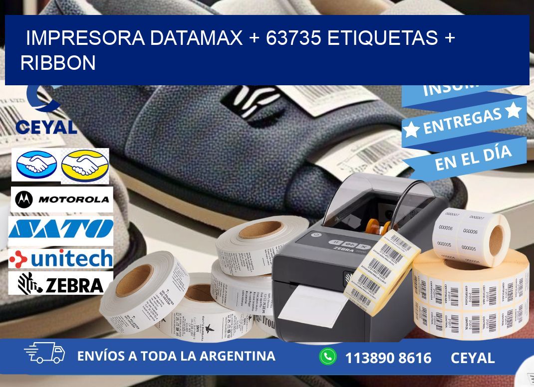 impresora DATAMAX + 63735 etiquetas + ribbon