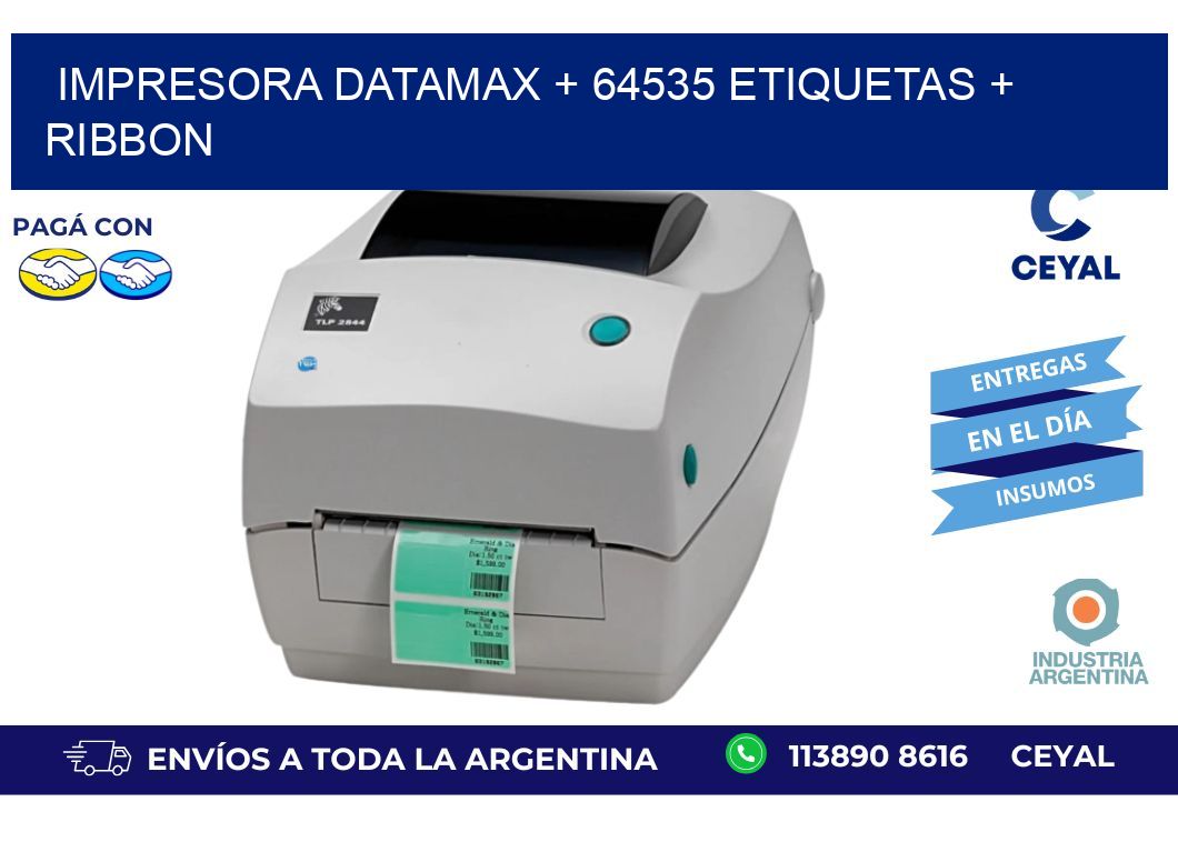 impresora DATAMAX + 64535 etiquetas + ribbon