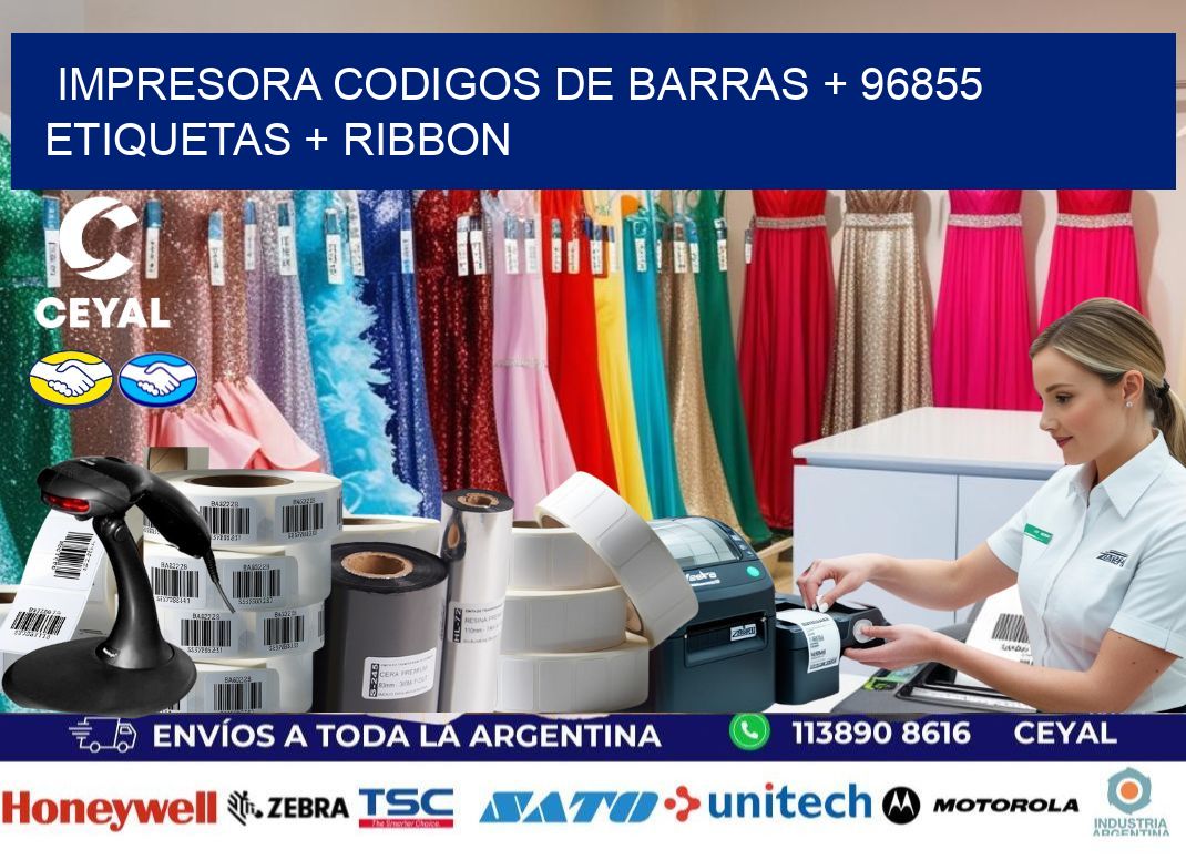 impresora codigos de barras + 96855 etiquetas + ribbon