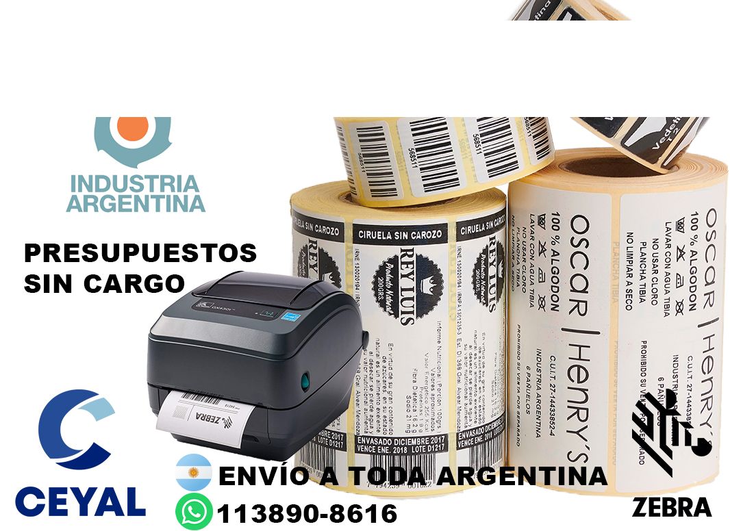 impresora industrial + 2345 etiquetas + ribbon