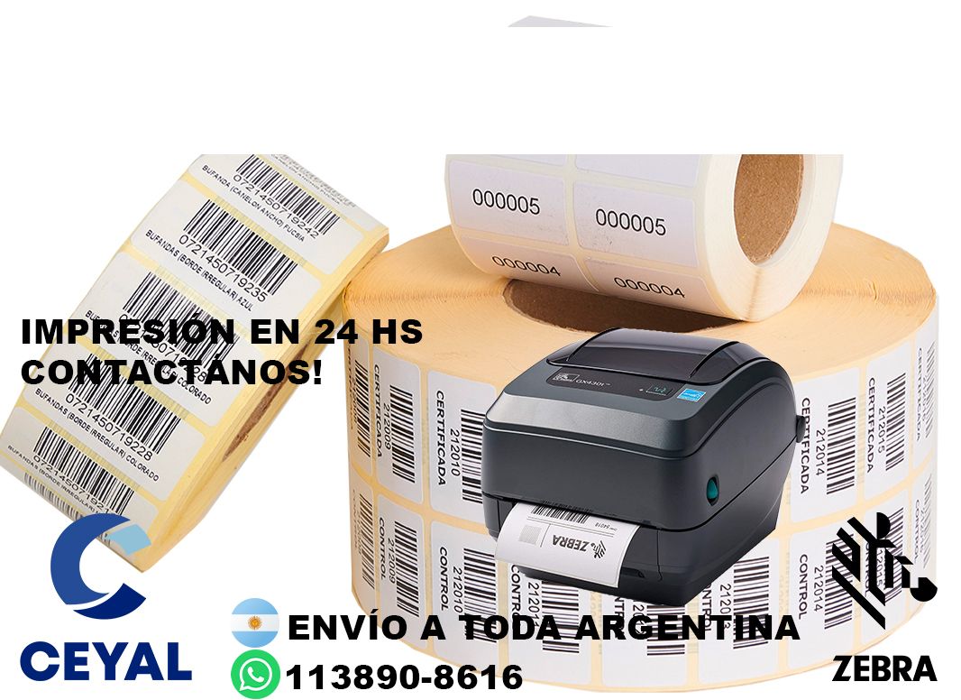 impresora industrial + 2345 etiquetas + ribbon