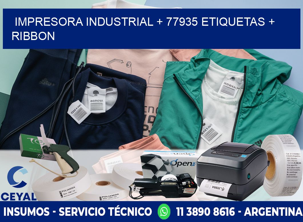 impresora industrial + 77935 etiquetas + ribbon