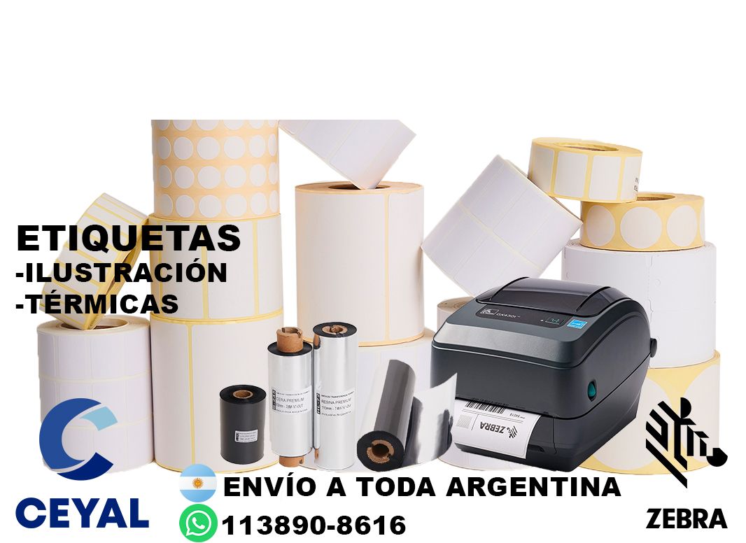 impresora industrial + 8600 etiquetas + ribbon