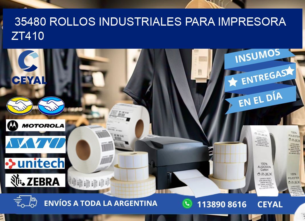 35480 rollos industriales para impresora zt410