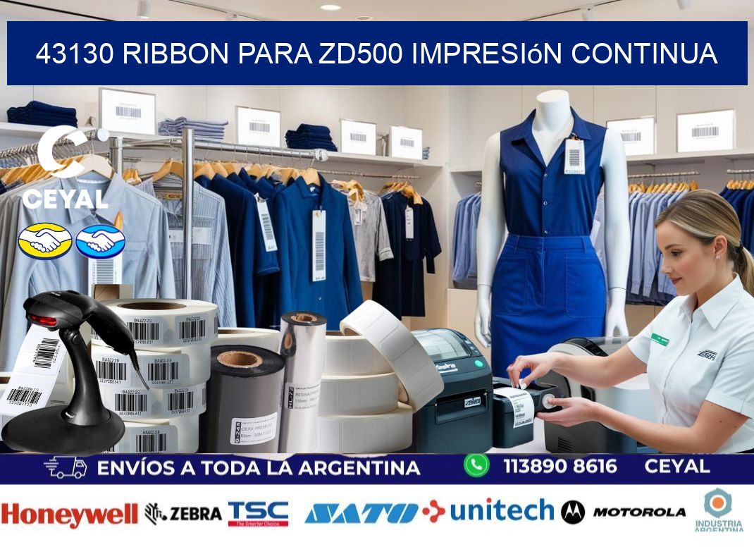 43130 ribbon para zd500 impresión continua