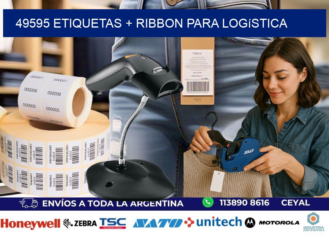 49595 etiquetas + ribbon para logística