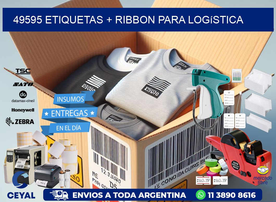 49595 etiquetas + ribbon para logística