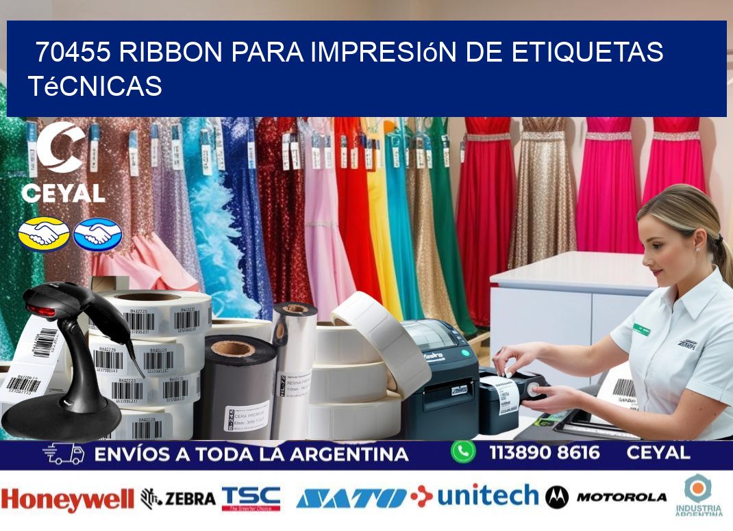 70455 ribbon para impresión de etiquetas técnicas