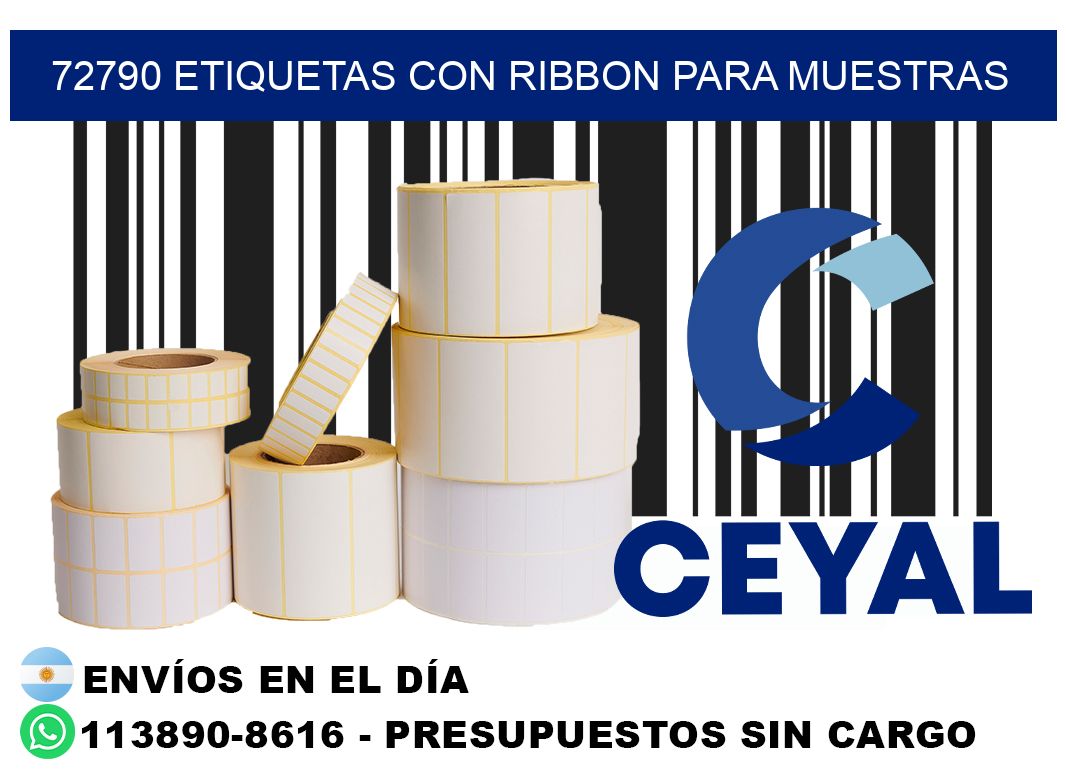 72790 etiquetas con ribbon para muestras