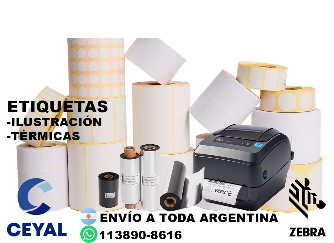72790 etiquetas con ribbon para muestras